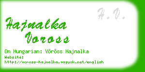 hajnalka voross business card