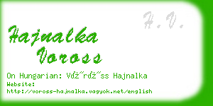 hajnalka voross business card